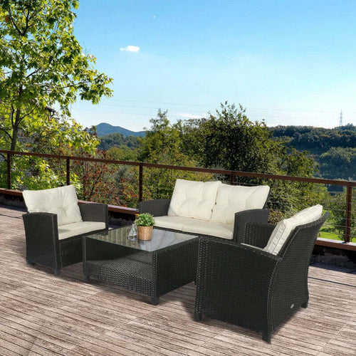 Set-Mobili-da-Giardino-4-Pezzi-in-Rattan-PE-e-Tavolino,-Divano-e-Poltrone-Imbottiti-Nero-e-Beige-124x68x76cm-860-117CW