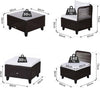 Set-Mobili-da-Giardino-5-Pezzi-Tavolino-con-Piano-in-Vetro-Temperato-Rattan-3-Poltrone-1-Poggiapiedi-1-in-Alluminio,-Rattan-860-060