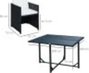 Set-Mobili-da-Giardino-5pz-Set-Tavolo-da-Pranzo-con-4-Sedie-con-Cuscini-Combinabili-a-Rettangolo,-Nero,-109x109x72-cm-863-008