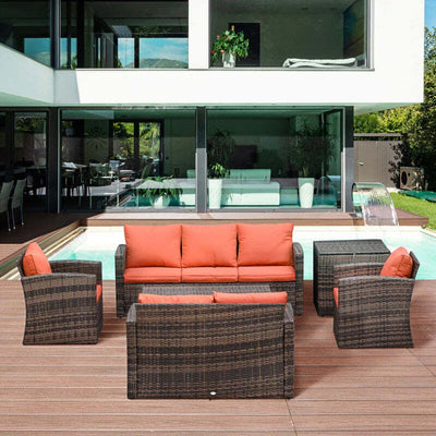 Set-Mobili-da-Giardino-6-Pezzi-in-Rattan-con-Divani,-Poltrone-e-Tavoli-Contenitore,-Marrone-860-120