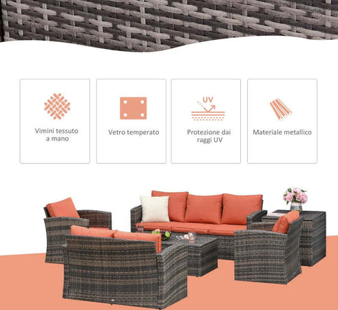 Set-Mobili-da-Giardino-6-Pezzi-in-Rattan-con-Divani,-Poltrone-e-Tavoli-Contenitore,-Marrone-860-120
