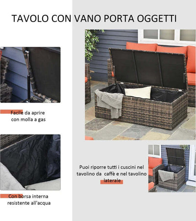 Set-Mobili-da-Giardino-6-Pezzi-in-Rattan-con-Divani,-Poltrone-e-Tavoli-Contenitore,-Marrone-860-120