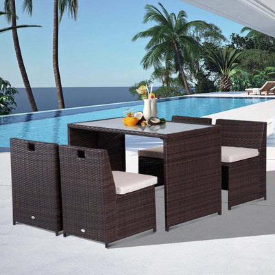 Set-Mobili-da-Giardino-in-Rattan-5pz-Tavolo-Pranzo-4-Sedie-con-Cuscini--861-012