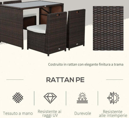 Set-Mobili-da-Giardino-in-Rattan-5pz-Tavolo-Pranzo-4-Sedie-con-Cuscini--861-012