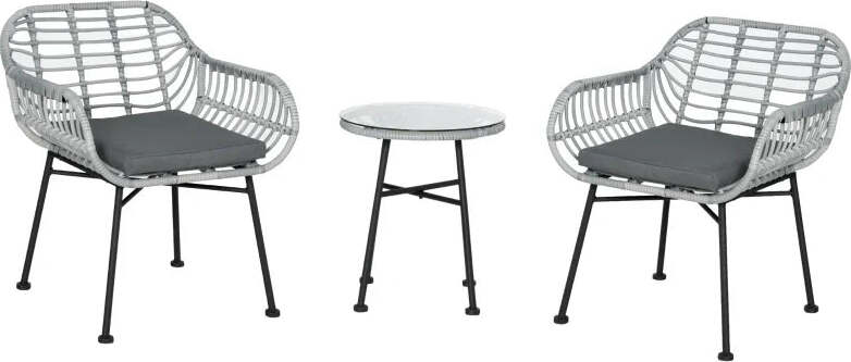 Set-Mobili-da-Giardino-in-Rattan-PE-con-2-Sedie-e-Tavolino-con-Ripiano-in-Vetro,-Grigio-863-085