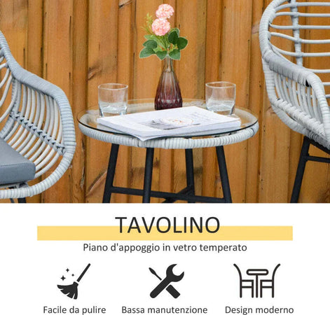 Set-Mobili-da-Giardino-in-Rattan-PE-con-2-Sedie-e-Tavolino-con-Ripiano-in-Vetro,-Grigio-863-085