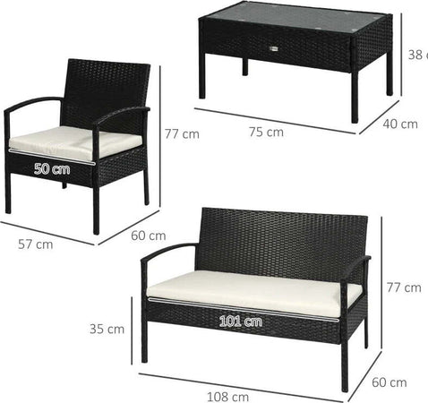 Set-Mobili-da-Giardino-in-Rattan-Sintetico-Composto-da-1-tavolino-2-poltrone-e-1-divano-a-2-posti-Nero-e-Crema-863-024