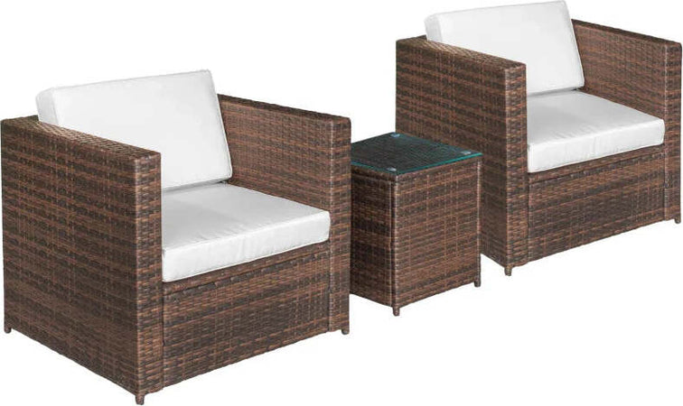 Set-Mobili-da-Giardino-Rattan-PE-da-3-Pezzi,-2-Poltrone-da-Esterno,-Tavolino-e-Cuscini,-Marrone-860-073BN