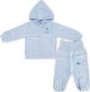 Set-Neonato-Baby-Irge-Per-Bimbo-O-Bimba-Da-1-A-9-Mesi-In-Cotone-Organico-100%-Cardigan-Con-Cappuccio-+pantalone-Con-Calzini