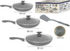 Set Padelle XXl basse con coperchio batteria di pentole tegami con coperchio 7 pezzi antiaderenti con paletta antigraffio Casa e cucina/Pentole padelle e pirofile/Pentole e padelle/Set/Set di padelle Puleo Casa - Palermo, Commerciovirtuoso.it
