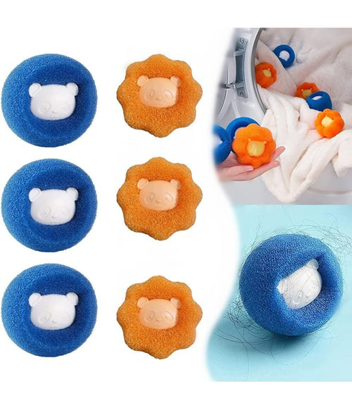 Set Palline Cattura Rimuovi Raccogli Capelli E Peli Per Lavatrice Riutilizzabile