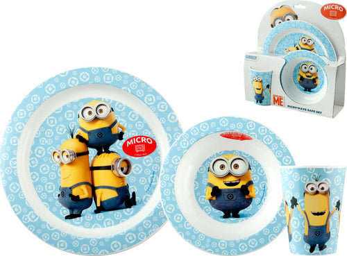 Set Pappa 3 Pz Cattivissimo Me Set Piatti Minions per Bambini Kit Pappa Completo 1piatto Piano +1 Piatto Fondo +1 Bicchiere Adatti Al Microonde Casa e cucina/Stoviglie/Servizi da tavola/Servizi da tavola per bambini Mondo Bimbo - Bagnara Calabra, Commerciovirtuoso.it