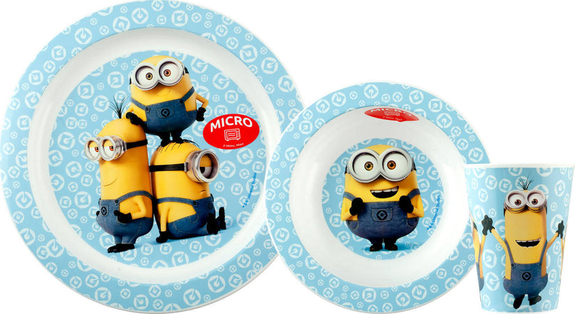 Set Pappa 3 Pz Cattivissimo Me Set Piatti Minions per Bambini Kit Pappa Completo 1piatto Piano +1 Piatto Fondo +1 Bicchiere Adatti Al Microonde Casa e cucina/Stoviglie/Servizi da tavola/Servizi da tavola per bambini Mondo Bimbo - Bagnara Calabra, Commerciovirtuoso.it