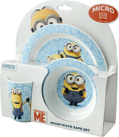 Set Pappa 3 Pz Cattivissimo Me Set Piatti Minions per Bambini Kit Pappa Completo 1piatto Piano +1 Piatto Fondo +1 Bicchiere Adatti Al Microonde Casa e cucina/Stoviglie/Servizi da tavola/Servizi da tavola per bambini Mondo Bimbo - Bagnara Calabra, Commerciovirtuoso.it