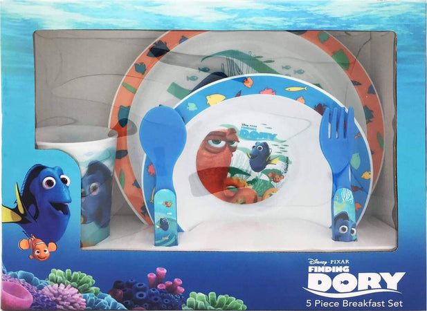 Set Pappa 5 Pz Bambini Finding Dory Piatto Piano Piatto Fondo Forchettina Cucchiaio Bicchiere Confezione Regalo Casa e cucina/Stoviglie/Servizi da tavola/Servizi da tavola per bambini Mondo Bimbo - Bagnara Calabra, Commerciovirtuoso.it