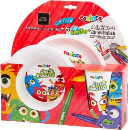 Set-Pappa-Carioca-Per-Bambini-3-Pezzi-Con-Matite-Colorate-E-Album-Da-Colorare