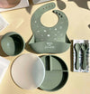 Set-pappa-(ciotola-piatto-bavaglino-e-posate)--sage
