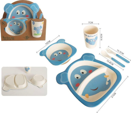 Set Pappa Per Bambini 5 Pezzi Con Piatti Bicchieri E Posate Materiale Bamboo Prima infanzia/Allattamento e pappa/Stoviglie/Set di stoviglie Trade Shop italia - Napoli, Commerciovirtuoso.it