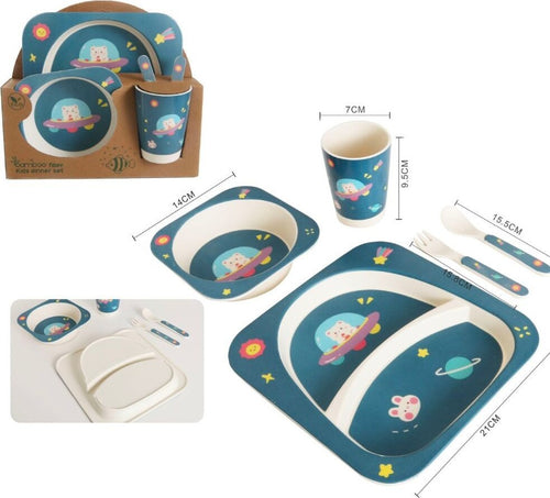 Set Pappa Per Bambini 5 Pezzi Con Piatti Bicchieri E Posate Materiale Bamboo Prima infanzia/Allattamento e pappa/Stoviglie/Set di stoviglie Trade Shop italia - Napoli, Commerciovirtuoso.it