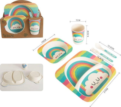 Set Pappa Per Bambini Con 2 Piatti 1 Bicchiere E Posate In Materiale Eco Bamboo Prima infanzia/Allattamento e pappa/Stoviglie/Set di stoviglie Trade Shop italia - Napoli, Commerciovirtuoso.it