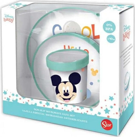 Set Pappa Topolino Bicchiere Piatti Antiscivolo Azzurro Bambini Prima Pappa Prima infanzia/Allattamento e pappa/Stoviglie/Set di stoviglie Trade Shop italia - Napoli, Commerciovirtuoso.it
