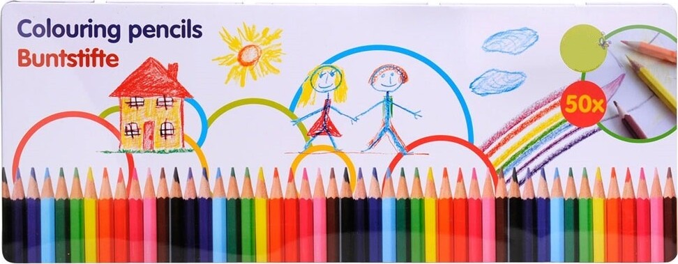 SET PASTELLI COLORATI 50 PZ. MATITE IN LEGNO PER COLORARE BAMBINI SCUOLA DISEGNO Cancelleria e prodotti per ufficio/Penne matite scrittura e correzione/Matite/Matite colorate Trade Shop italia - Napoli, Commerciovirtuoso.it
