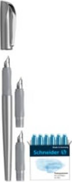 Set penna stilografica Callissima - 3 punte intercambiabili incluse - fusto antarcite - Schneider Cancelleria e prodotti per ufficio/Penne matite scrittura e correzione/Penne e ricariche/Penne stilografiche Eurocartuccia - Pavullo, Commerciovirtuoso.it