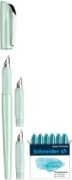 Set penna stilografica Callissima - 3 punte intercambiabili incluse - fusto verde menta - Schneider Cancelleria e prodotti per ufficio/Penne matite scrittura e correzione/Penne e ricariche/Penne stilografiche Eurocartuccia - Pavullo, Commerciovirtuoso.it