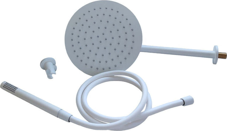 Set-Per-Doccia-Soffione-Tondo-In-Acciaio-Inox-250-Millimetri-Color-Bianco-Opaco
