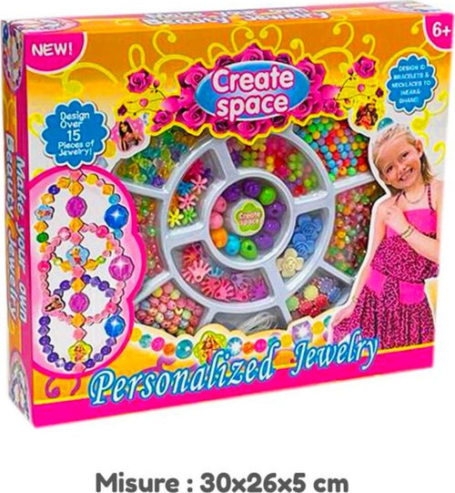 Set Perline Decora Capelli Crea Gioielli Collane Bracciali Gioco Per Bambine 6+ Casa e cucina/Hobby creativi/Lavorazione perline e creazione gioielli/Kit per creazione gioielli Trade Shop italia - Napoli, Commerciovirtuoso.it