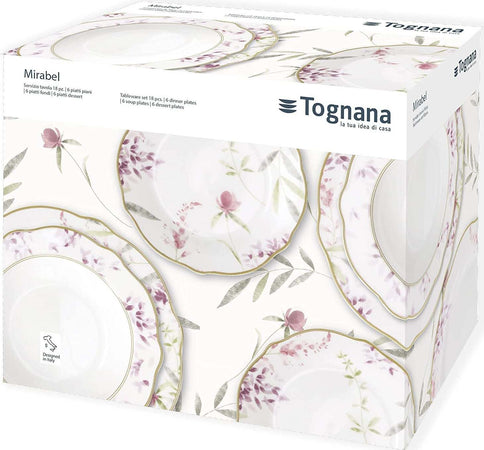 Set piatti tavola 18 pezzi Tognana Mirabel Casa e cucina/Stoviglie/Servizi da tavola/Servizi di piatti Scontolo.net - Potenza, Commerciovirtuoso.it
