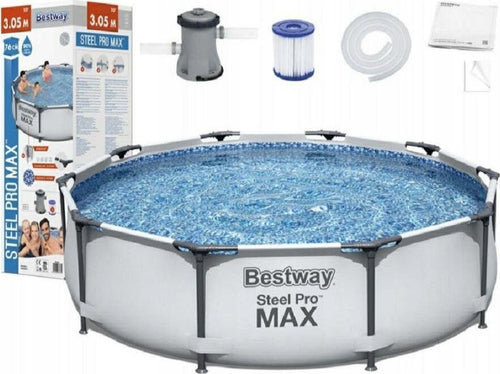 Set Piscina Fuori Terra Rotonda Steel Pro Max 366x76cm 6473lt Pompa Filtro 56416 Giardino e giardinaggio/Piscine vasche idromassaggio e accessori/Piscine/Piscine fuoriterra Trade Shop italia - Napoli, Commerciovirtuoso.it