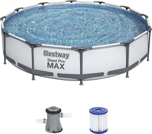 Set Piscina Fuori Terra Rotonda Steel Pro Max 366x76cm 6473lt Pompa Filtro 56416 Giardino e giardinaggio/Piscine vasche idromassaggio e accessori/Piscine/Piscine fuoriterra Trade Shop italia - Napoli, Commerciovirtuoso.it