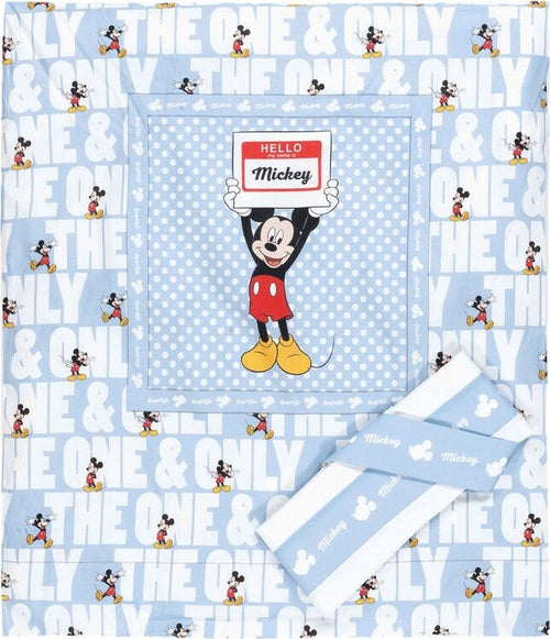 Set-piumotto-lenzuolino-culla-Disney-Hello-Mickey