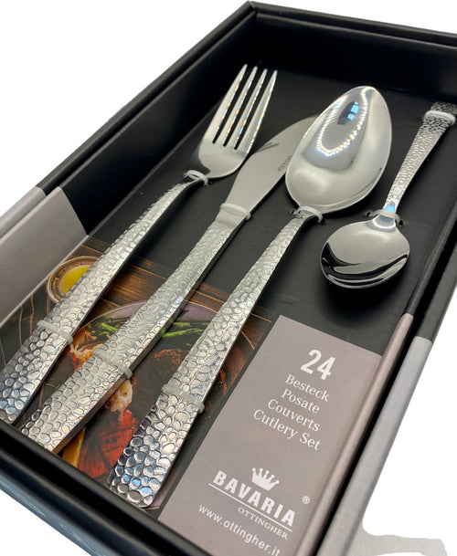 Set Posate 24 Pezzi Bavaria Ottingher In Acciaio BC3023 Silver martello manico Casa e cucina/Stoviglie/Posate/Set di posate/Set di posate miste Led Mall Home - Napoli, Commerciovirtuoso.it
