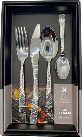 Set Posate 24 Pezzi Bavaria Ottingher In Acciaio BC3023 Silver martello manico Casa e cucina/Stoviglie/Posate/Set di posate/Set di posate miste Led Mall Home - Napoli, Commerciovirtuoso.it