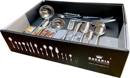 Set Posate 72 Pezzi Bavaria Ottingher In Acciaio B2168 Silver Casa e cucina/Stoviglie/Posate/Set di posate/Set di posate miste Led Mall Home - Napoli, Commerciovirtuoso.it