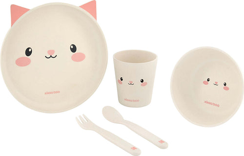 Set Posate Bamboo Cat Pink Prima infanzia/Allattamento e pappa/Stoviglie/Posate/Set di posate La Casa Del Bebè - Napoli, Commerciovirtuoso.it
