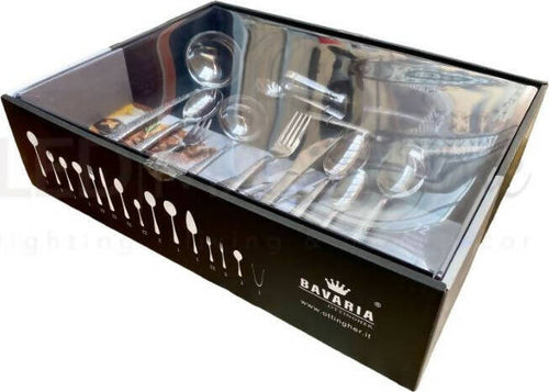 Set Posate Da Tavola 72 Pezzi Bavaria Ottingher In Acciaio Bc3023 Silver Con Lavorazione A Martellatura Un Elegante Servizio Di Posate Di Alta Qualità Casa e cucina/Stoviglie/Posate/Set di posate/Set di posate miste Puleo Casa - Palermo, Commerciovirtuoso.it