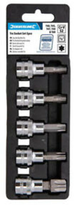 Set punte torx innesto chiave a bussola 3/8 5 Pezzi misura da T40 a T60 Prezzo