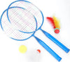 Set-Racchetta-Badminton-Palla-Leghe-Nylon-Per-Bambini-Giocattoli-All'aperto-Blu