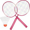 Set-Racchetta-Badminton-Palla-Leghe-Nylon-Per-Bambini-Giocattoli-All'aperto-Rosa