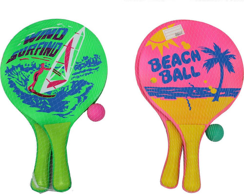 Set racchettoni in legno con pallina gioco racchette da spiaggia e mare 