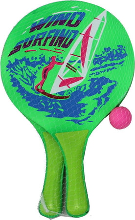 Set racchettoni in legno con pallina gioco racchette da spiaggia e mare 