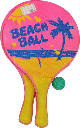 Set racchettoni in legno con pallina gioco racchette da spiaggia e mare 