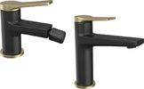 Set Rubinetteria Lavabo e Bidet Colore Nero Opaco e Bronze Fai da te/Attrezzature per cucine e bagni/Attrezzature per bagni/Rubinetti per lavandini bagno Shopbagno.it - Roma, Commerciovirtuoso.it