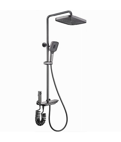 Set Saliscendi Bagno Colonna Doccia Miscelatore Rubinetto Soffione Doccetta Bidet 87346