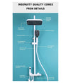 Set Saliscendi Bagno Colonna Doccia Rubinetto Soffione Doccetta Bidet Bianco 87345
