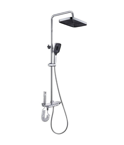 Set Saliscendi Bagno Colonna Doccia Rubinetto Soffione Doccetta Bidet Cromato 87343