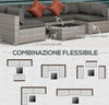 Set-Salotto-da-Esterni-4-Pezzi-con-3-Divani-e-1-Tavolino-da-Caffè,-in-Rattan-PE,-Cuscini-Inclusi-860-221